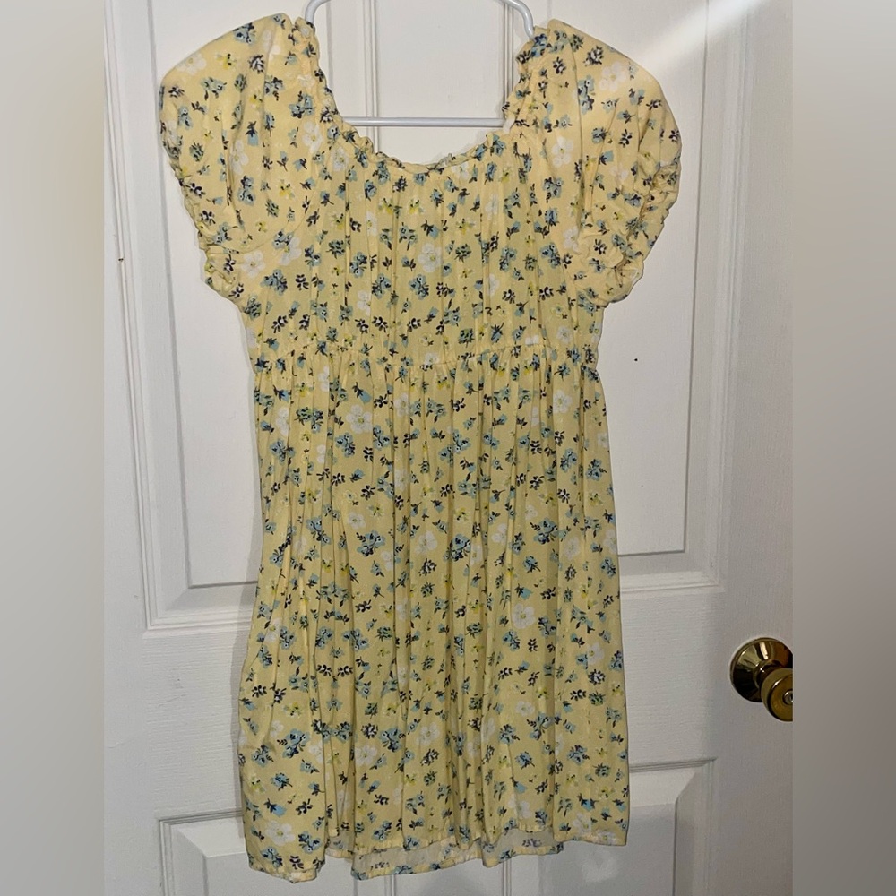 Epic Threads Yellow Floral Babydoll Dress - Picture 3 of 4